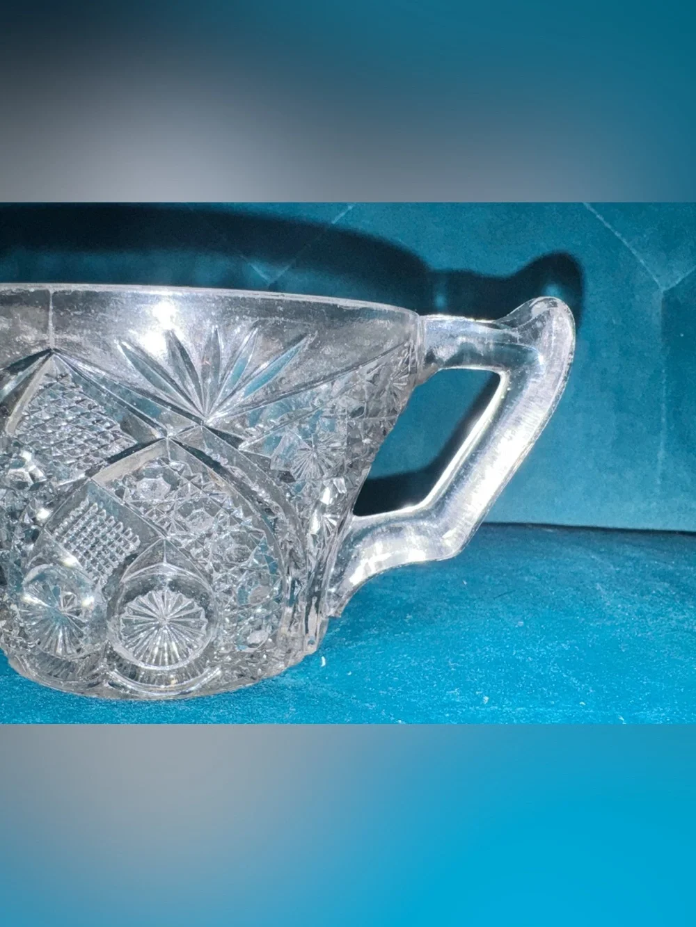 Vintage “Glow Glass” Pressed Glass Double-Handled Sugar Bowl - Decorative Accent